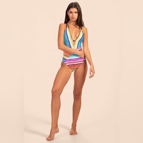 Trina Turk Other - Trina Turk prismatic v pounce one piece size 8 sold out